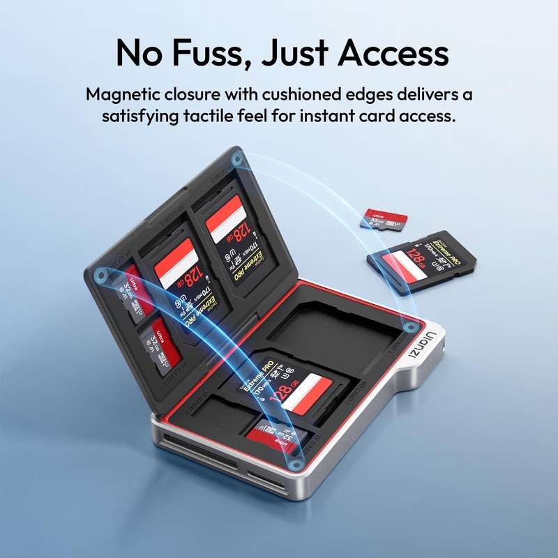 ULANZI DC01 Memory Card Case & USB-C Reader, 4 SD