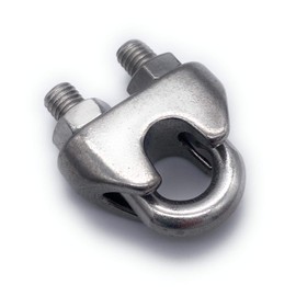 Pack of 10 Wire Rope Clips Diameter 5 mm Stainless Steel V4A A4 Niro INOX [Choice of Sizes] Rope Clamp Wire Rope Bow Shape Similar to DIN741 (Diameter 5, Pack of 10)