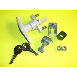 ABA T-Handle Shutter Lock Kit, Accordion Hurricane Storm Shutter Lock, White, New