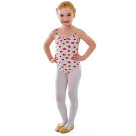 White Girls Tights (Medium, 7-10) Pack of 1 - Stylish Design, Perfect for Dance, Gymnastics, Everyday Wear, & More