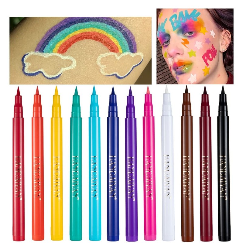 Liquid Vegan Eyeliner, Colorful Neon Eyeliner Pencil, long-lasting, waterproof, smudge