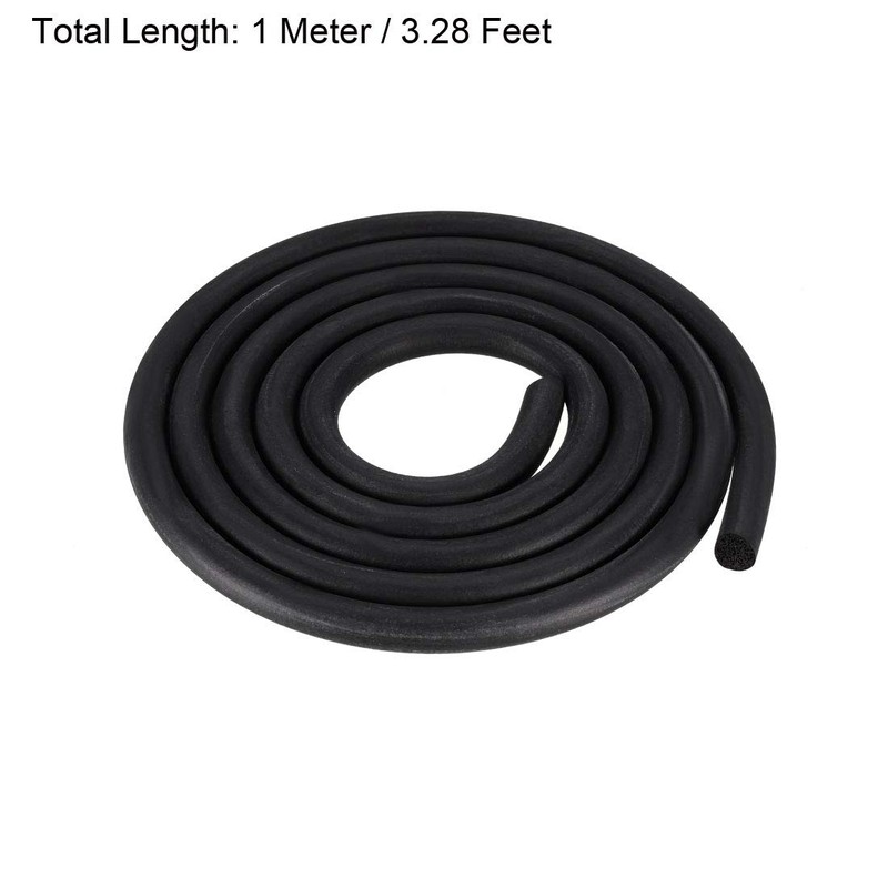 sourcing map Foam Rubber Seal Weather Strip 6mm Diameter 1