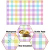 Nepnuser Linen Easter Buffalo Check Plaid Placemats Set of 4