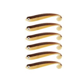 ZANDERKANT - Fishing Lure - Rubber Fish - Junior Kauli - 2 Packs of 3 Pieces - Brown - 9 cm - Gripper 3/0 - Floating