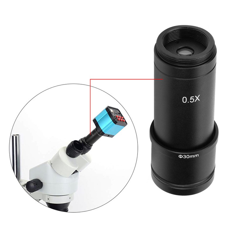 0.5X CMount 30/30.5mm Adapter for Microscope CCD Camera Eyepiece Lens