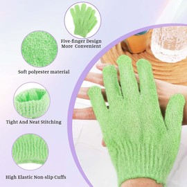 16 Stück Peelinghandschuh, Peeling-Handschuhe Exfoliating Gloves für Körper und Gesicht Massage Handschuh Peeling Waschhandschuhe für Frauen Dusche Spa Massage