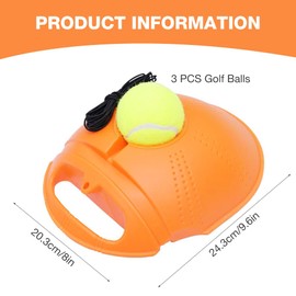 HIULLEN Tennis Trainer Tennis Trainer Set, Trainer Baseboard Set with 3 Rebound Balls, Tennis Training Equipment, Tennis Trainer Ball, Self-Study Exercise Training Tool for Adults Children