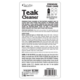 STAR BRITE Premium Teak Cleaner - Restore, Renew & Refresh Old Weathered Gray Teak Furniture & Other Fine Woods - Step 1 - 32 OZ (081432)