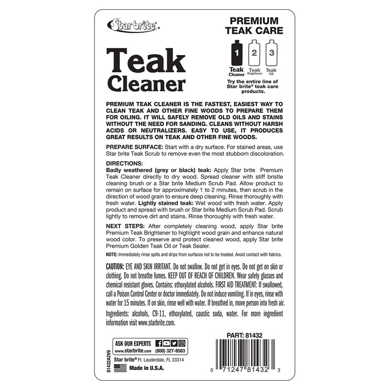 STAR BRITE Premium Teak Cleaner - Restore, Renew & Refresh