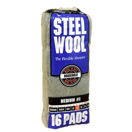 Homax Rhodes American Household Steel Wool16 pad, Medium Grade #1, 16 Pads