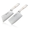 Cangshan L1 Series 2-Piece Cleaver Set, Forged German Steel (White)