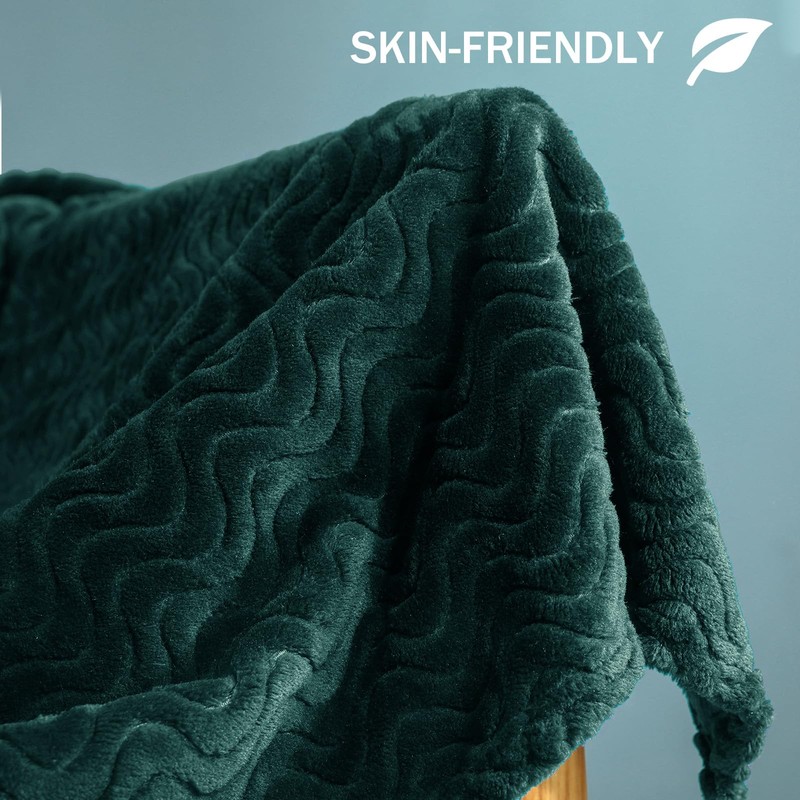 Exclusivo Mezcla Large Flannel Fleece Throw Blanket, 127x178 CM Sofa