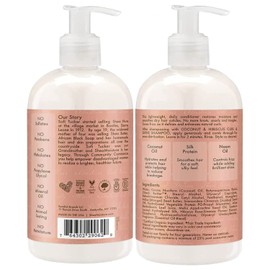 SheaMoisture Curl Shine Silicone Free Conditioner 4 Count for Curly Hair Coconut Hibiscus Moisturize & Define 13oz