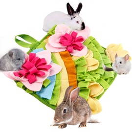 Abizoo Sniffing Rug Rabbit Sniffing Mat Guinea Pig Toy Intelligence Rabbit Smelling Training Feeding Mat Rabbit Snuffle Toy Foraging Dwarf Rabbit Intelligence Toy
