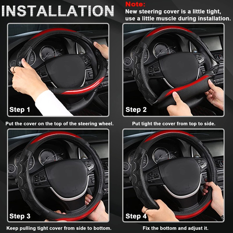 GIANT PANDA Steering Wheel Cover for Subaru Forester, Car Steering