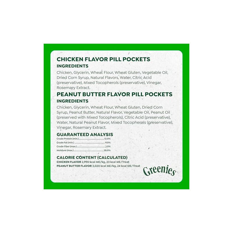 Greenies Pill Pockets for Dogs Large Size, Dog Treat Pouch