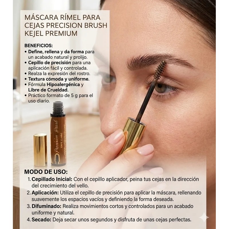 Mascara Rimel Para Cejas Precision Brush Kejel Premium