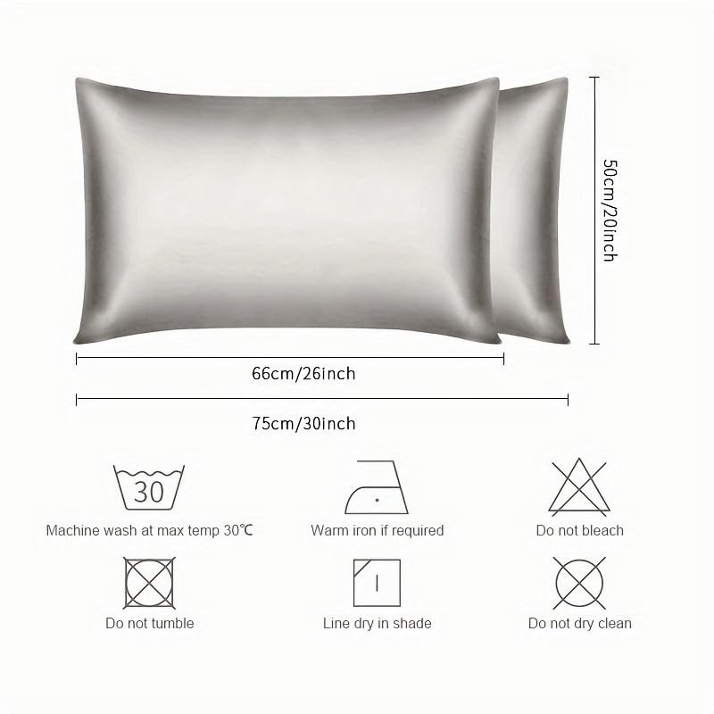 Satin Pillow Shams 2 Pcs Super Soft and Luxury Pillowcases