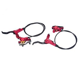 Zoom- HB-875 Front and Rear Hydraulic Disc Brake Set 750mm & 1400mm for Mountain Bike Mountain Bike MTB BMX (Red)
