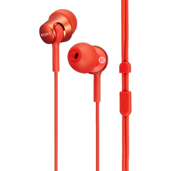 Sony Earphones MDR - EX155 red