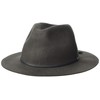 Brixton Wesley Packable Fedora, Washed Black, XL