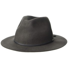 Brixton Wesley Packable Fedora, Washed Black, XL