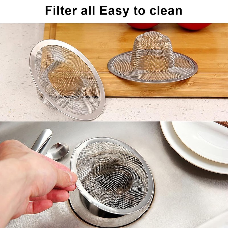 Bangbobi Stainless Steel Sink Filter, Pack of 6 Sink Strainers