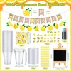 TREWAVE 233 Pcs Lemonade Stand Supplies Kit-50 Lemonade Cups with