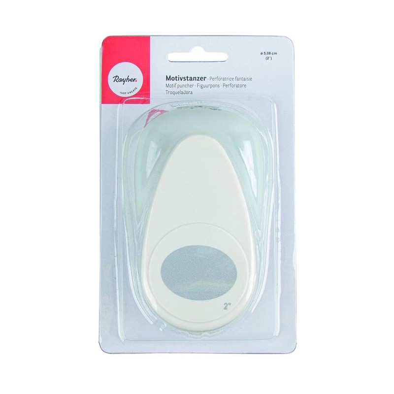 Rayher Motive Puncher: Oval, Width: 5,08 cm, (2"), for Paper