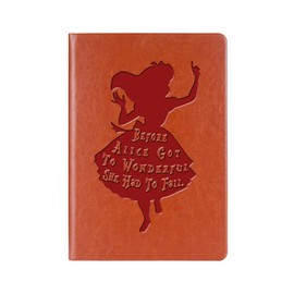 WHLBHG Alice Quote Gift Alice Leather Notebook Wonderland Gift Alice Fairy Tales Notebook Wonderland Inspired Gifts (Alice style 6)