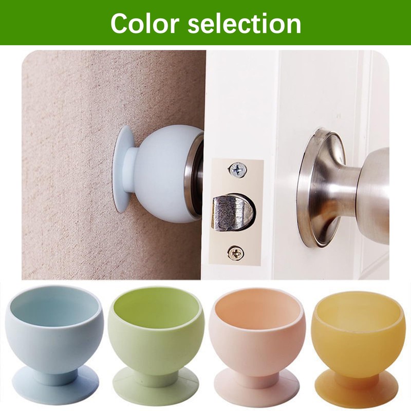 HEMIPLEGIA 3-Pack Silicone Doorknob Covers, Round Door Knob Protectors -