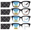 CHOFILORD Progressive Multifocus Reading Glasses for Women Men Blue Light