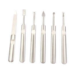 Healvian Nail Care Kit Stainless Steel Nail Files Cuticle Pusher Earring Tool Dead Skin Fork Professional Art Tools
