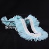 HAVII 3 Yards Blue Tulle Pleated Trim Lace Edge Ruffle