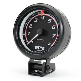 Equus 6088 3-3/8" Tachometer, Black