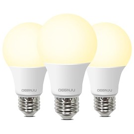 DEGNJU Bombillas LED A19, bombillas LED equivalentes a 60 W, blanco suave 2700 K, 800 lúmenes, base estándar E26, no regulable, bombillas LED blancas 