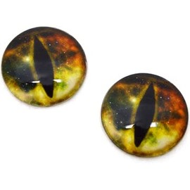 Momentous Galaxy Dragon Glass Eyes for Art Dolls, Sculptures, Props, Masks, Fursuits, Jewelry Making, Taxidermy, and More (20mm)