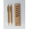 CHLOENCE Environmentally friendly bamboo pen + mechanical pencil in case