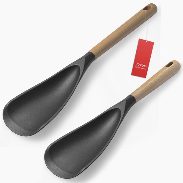 VOVOLY Cooking Spoon for Nonstick Cookingwares, Silicone Spoon Spoon for