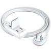 Maximm 3 Ft Extension Cord, 2 Prong, 360° Rotating Flat