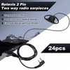 Macarrie 12 Pcs Radio Headset with Mic 2 Pin D