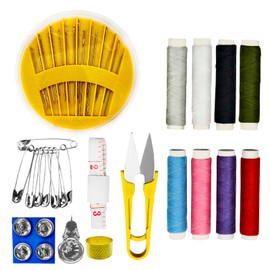 Portable Sewing Kit – Complete Travel Sewing Supplies with Thread, & Accessories – Perfect Emergency Repair Kit for Home, Travel, Dorms | Great Gift for Moms, Grandmas, DIY Beginners & Craft Lovers