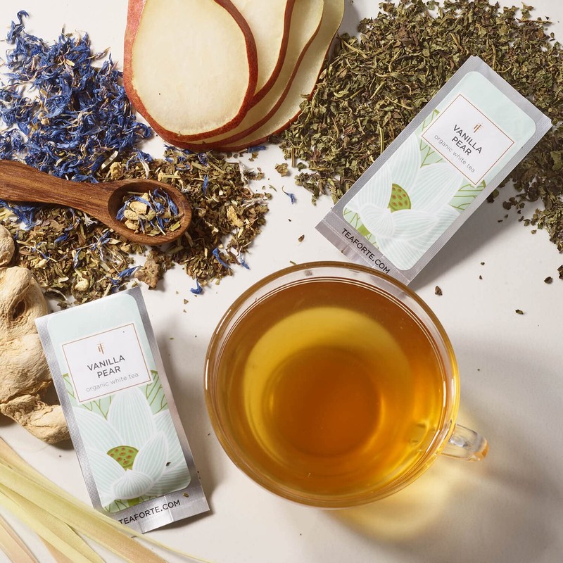 Tea Forte Single Steeps Loose Leaf Tea Sampler, Assorted Variety