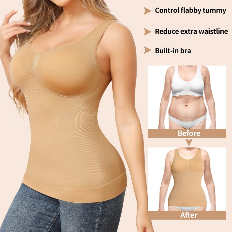 Joyshaper Cami Shaper - playera moldeadora de compresión para mujer,