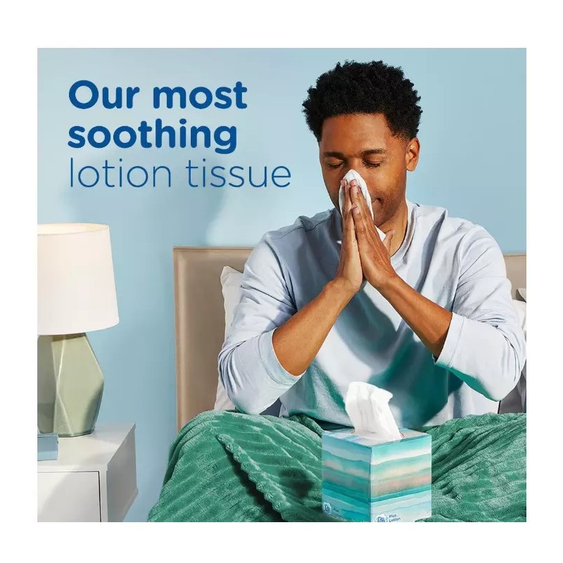 Puffs Plus Lotion Facial Tissue 1 Cube Box 48 Tissues