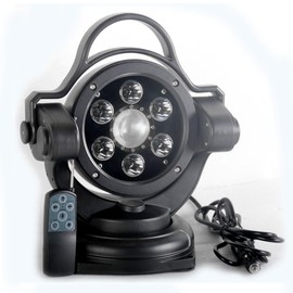 Led Search Light 11 Inch 90W 360 Degrees Rotating Remote Control 9-32V Work Lamp Spot Driving Lights Fog Lamps Offroad Lights Hunting SUV ATV 4wd Truck Boat Lighting