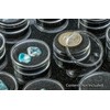 SE Clear Round Display Containers with Snap-On Lids and Black