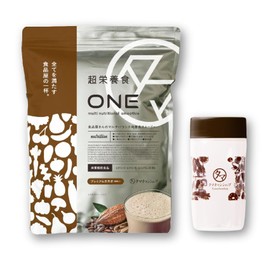 タマチャンショップ 超栄養食ONE 完全栄養食 ドリンク 【1杯で1日の半分の栄養/たんぱく質27g】 ビタミン ミネラル プロテイン 酪酸菌 発酵のチカラ プレミアムカカオ 480g（15食分） シェイカー付き