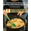 HSDJLXZ 4 Pcs Large Mixing Spoon Silicone Cooking Spoons Colored