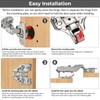 VIPMOON 4Pack Inset Soft Close Cabinet Hinges-35mm Concealed Hydraulic Slow
